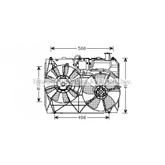 Ventilateur, refroidissement du moteur AVA QUALITY COOLING TO7534