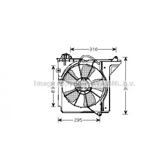 Ventilateur, refroidissement du moteur AVA QUALITY COOLING TO7538