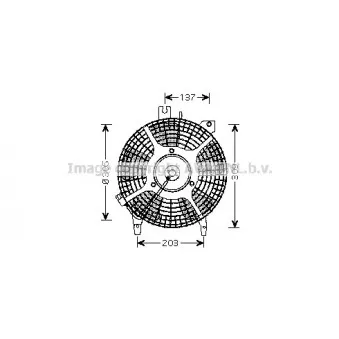 Ventilateur, refroidissement du moteur AVA QUALITY COOLING TO7542