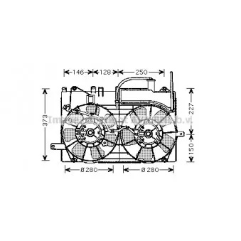 Ventilateur, refroidissement du moteur AVA QUALITY COOLING TO7549
