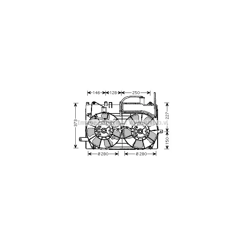 Ventilateur, refroidissement du moteur AVA QUALITY COOLING TO7549