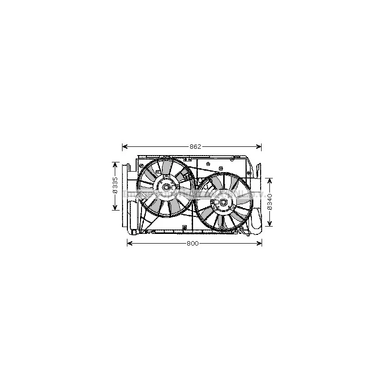 Ventilateur, refroidissement du moteur AVA QUALITY COOLING TO7551