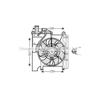 Ventilateur, refroidissement du moteur AVA QUALITY COOLING TO7552