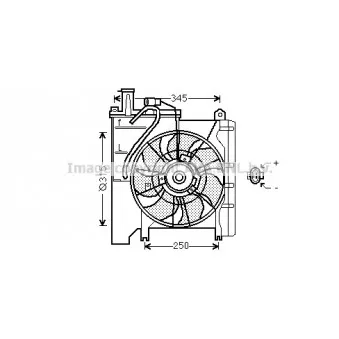 Ventilateur, refroidissement du moteur AVA QUALITY COOLING TO7553