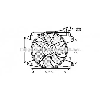 Ventilateur, refroidissement du moteur AVA QUALITY COOLING