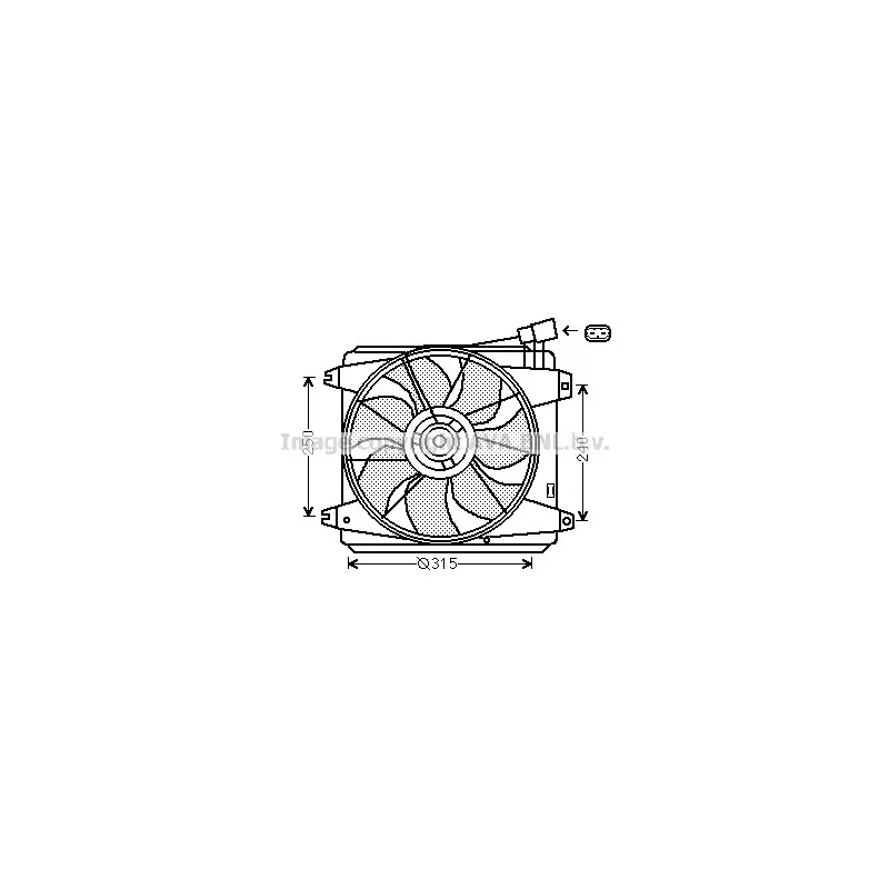 Ventilateur, refroidissement du moteur AVA QUALITY COOLING TO7554