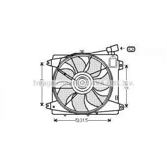Ventilateur, refroidissement du moteur AVA QUALITY COOLING