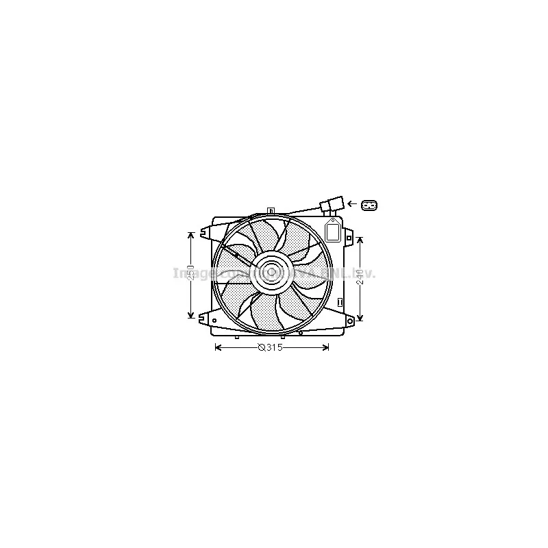 Ventilateur, refroidissement du moteur AVA QUALITY COOLING TO7555