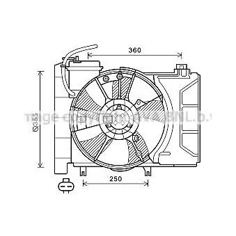 Ventilateur, refroidissement du moteur AVA QUALITY COOLING TO7647