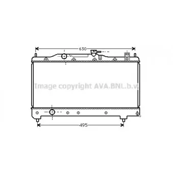 Radiateur, refroidissement du moteur AVA QUALITY COOLING TOA2237