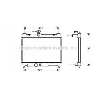 Radiateur, refroidissement du moteur AVA QUALITY COOLING