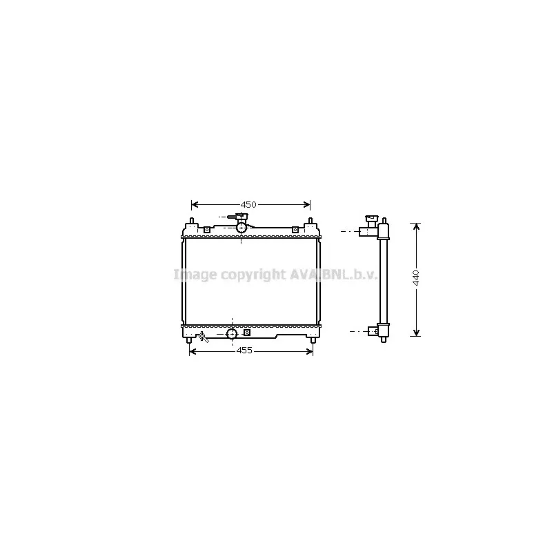 Radiateur, refroidissement du moteur AVA QUALITY COOLING TOA2251