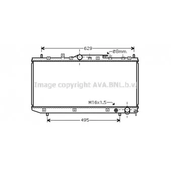 Radiateur, refroidissement du moteur AVA QUALITY COOLING TOA2324