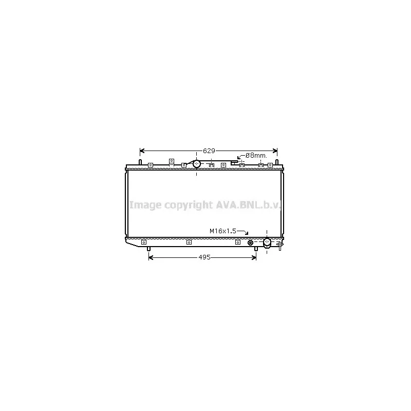 Radiateur, refroidissement du moteur AVA QUALITY COOLING TOA2324