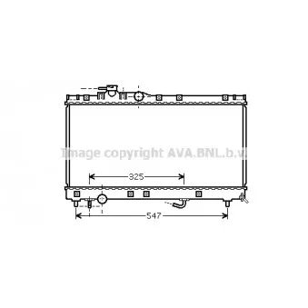 Radiateur, refroidissement du moteur AVA QUALITY COOLING TOA2350