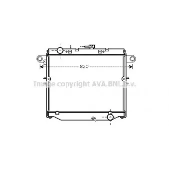Radiateur, refroidissement du moteur AVA QUALITY COOLING TOA2379