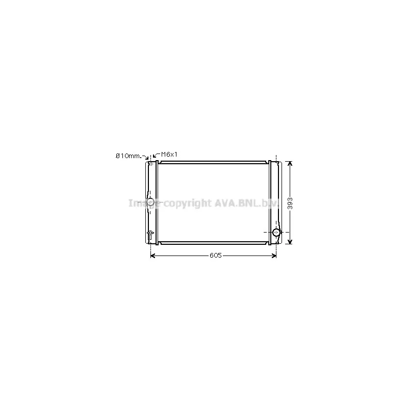 Radiateur, refroidissement du moteur AVA QUALITY COOLING TOA2400