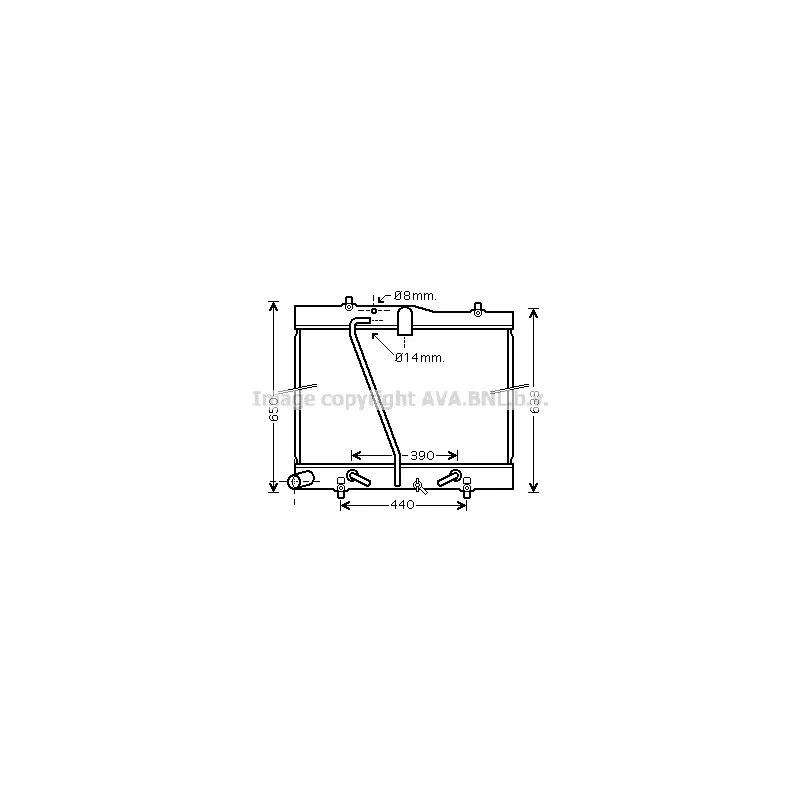 Radiateur, refroidissement du moteur AVA QUALITY COOLING TOA2433