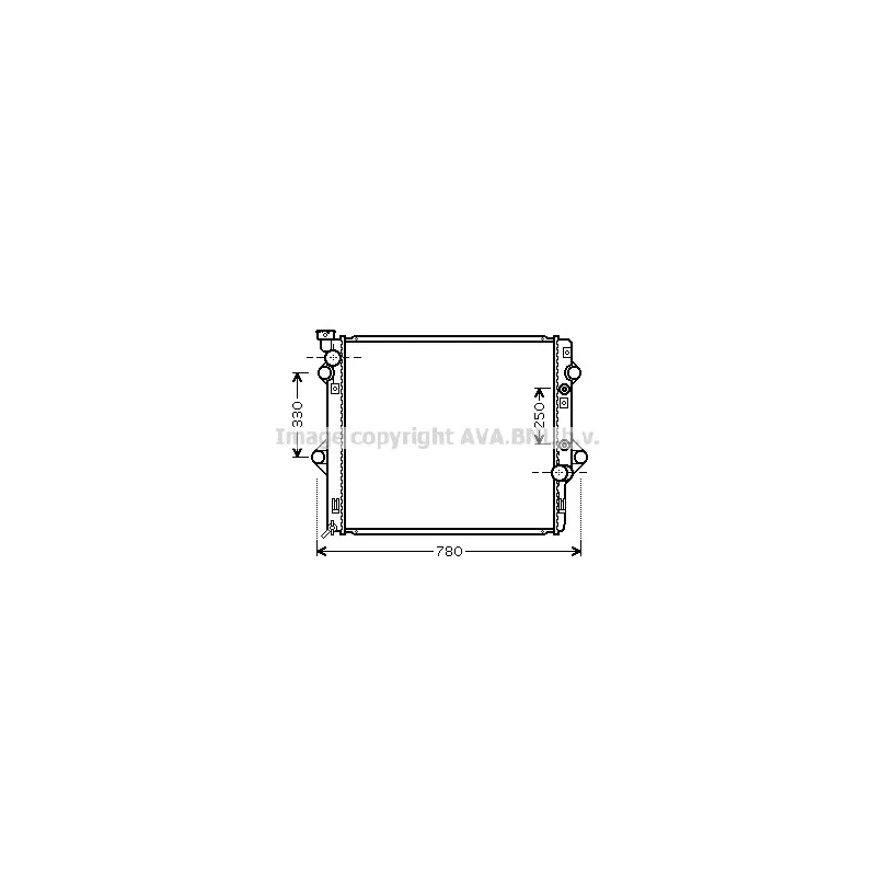 Radiateur, refroidissement du moteur AVA QUALITY COOLING TOA2478