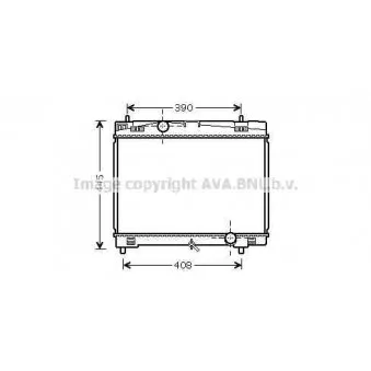 Radiateur, refroidissement du moteur AVA QUALITY COOLING TOA2482
