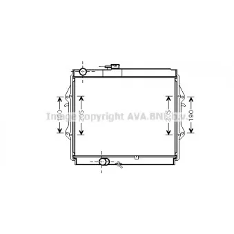 Radiateur, refroidissement du moteur AVA QUALITY COOLING TOA2492