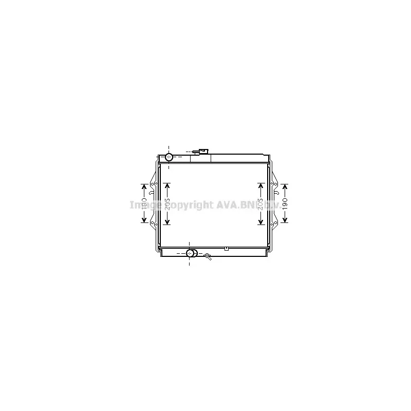Radiateur, refroidissement du moteur AVA QUALITY COOLING TOA2492