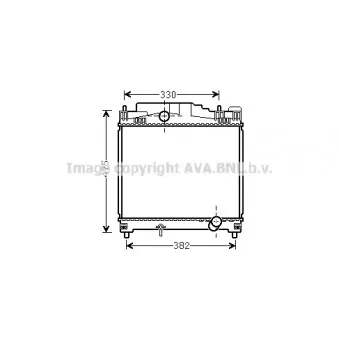 Radiateur, refroidissement du moteur AVA QUALITY COOLING TOA2502