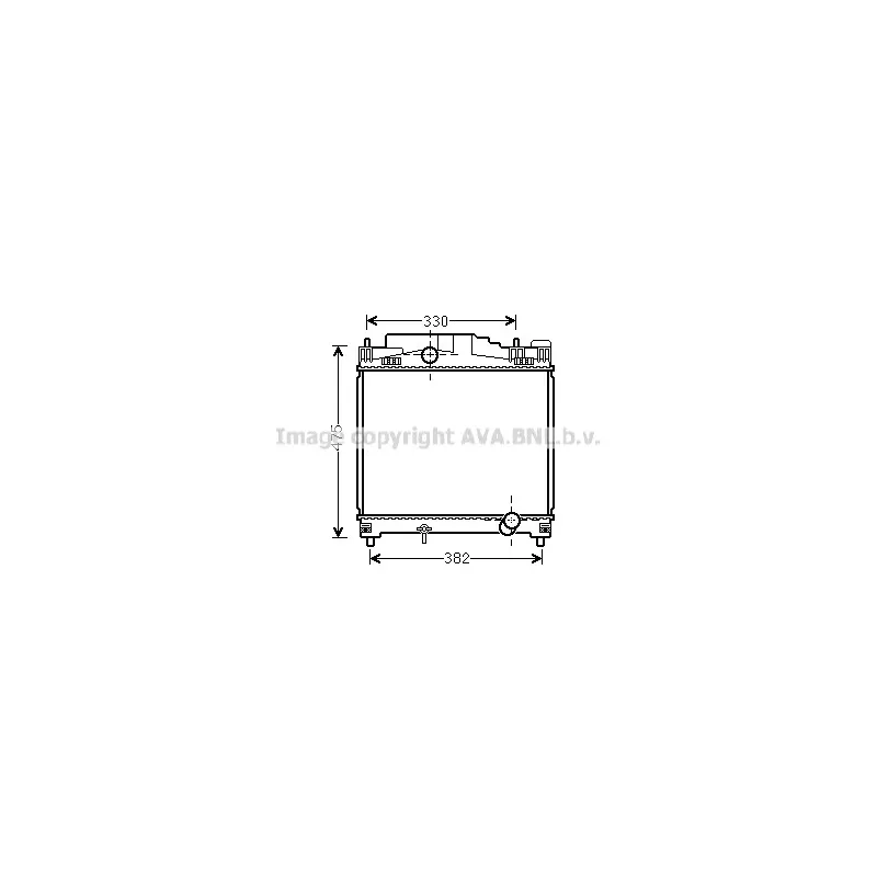 Radiateur, refroidissement du moteur AVA QUALITY COOLING TOA2502