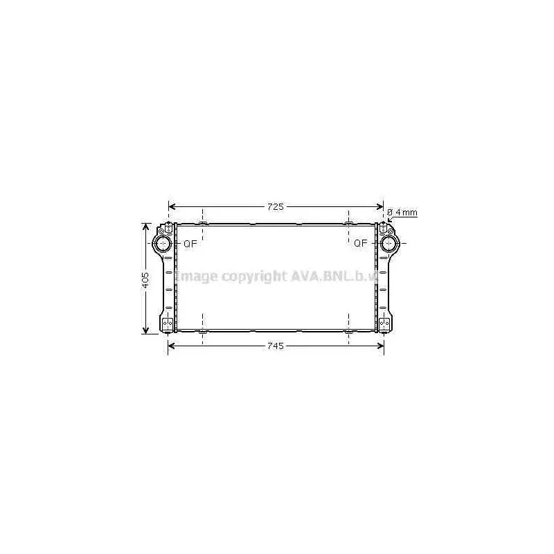 Intercooler, échangeur AVA QUALITY COOLING TOA4476