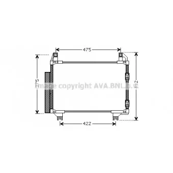 Condenseur, climatisation AVA QUALITY COOLING TOA5404D