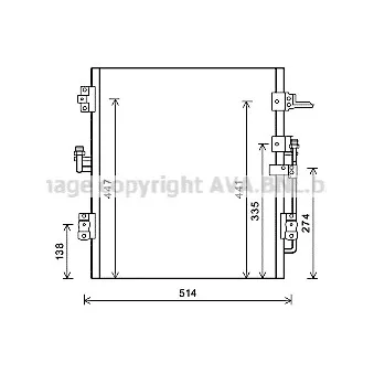 Condenseur, climatisation AVA QUALITY COOLING TOA5674