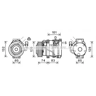 Compresseur, climatisation AVA QUALITY COOLING TOAK611