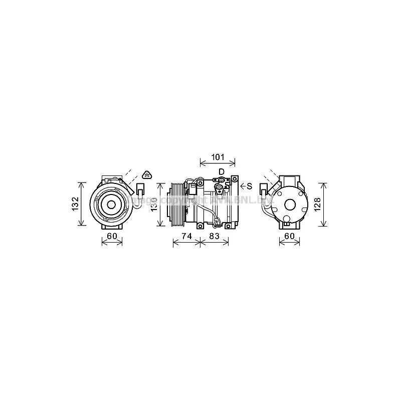 Compresseur, climatisation AVA QUALITY COOLING TOAK611