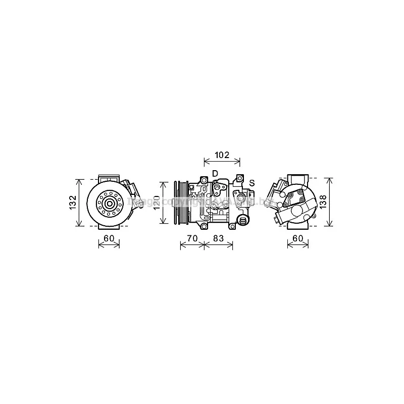 Compresseur, climatisation AVA QUALITY COOLING TOAK627