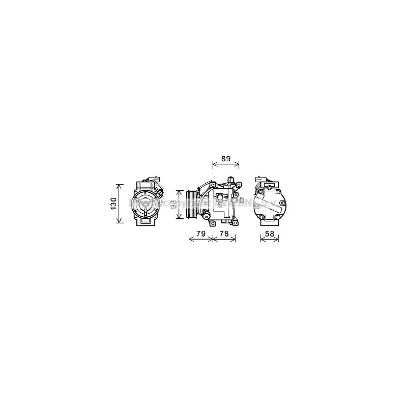 Compresseur, climatisation AVA QUALITY COOLING TOAK667