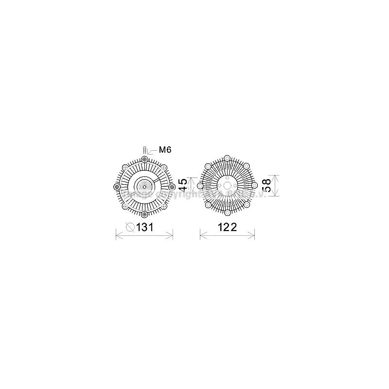 Embrayage, ventilateur de radiateur AVA QUALITY COOLING TOC588
