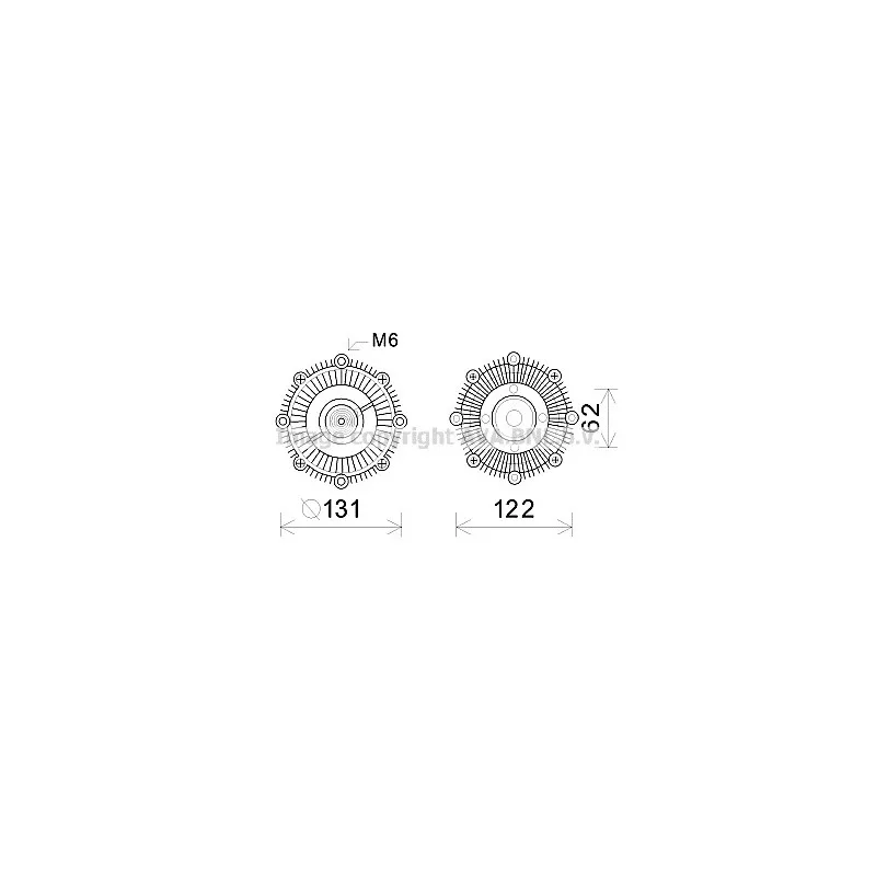 Embrayage, ventilateur de radiateur AVA QUALITY COOLING TOC592