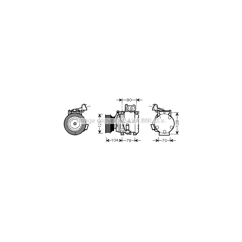 Compresseur, climatisation AVA QUALITY COOLING TOK466