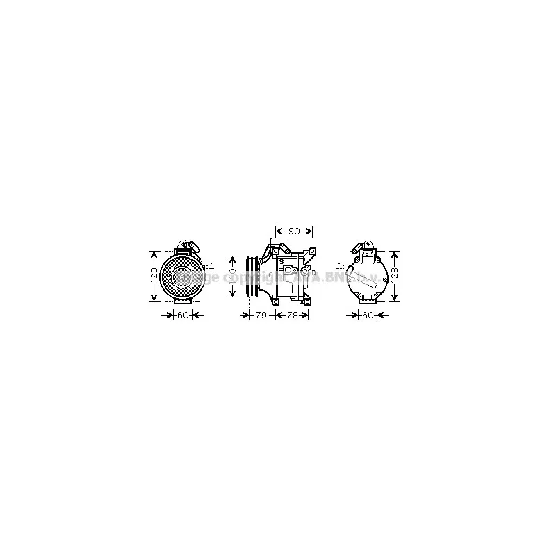 Compresseur, climatisation AVA QUALITY COOLING TOK469