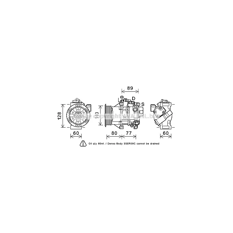 Compresseur, climatisation AVA QUALITY COOLING TOK618