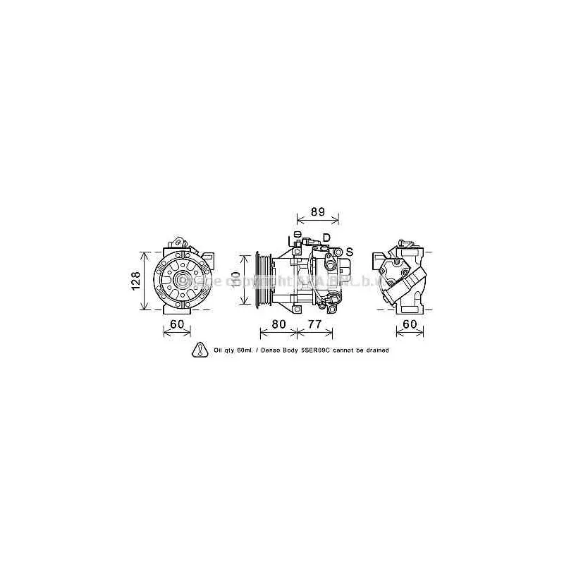 Compresseur, climatisation AVA QUALITY COOLING TOK626