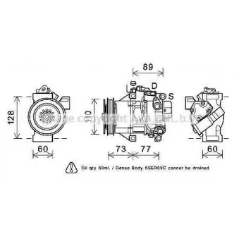 Compresseur, climatisation AVA QUALITY COOLING TOK629