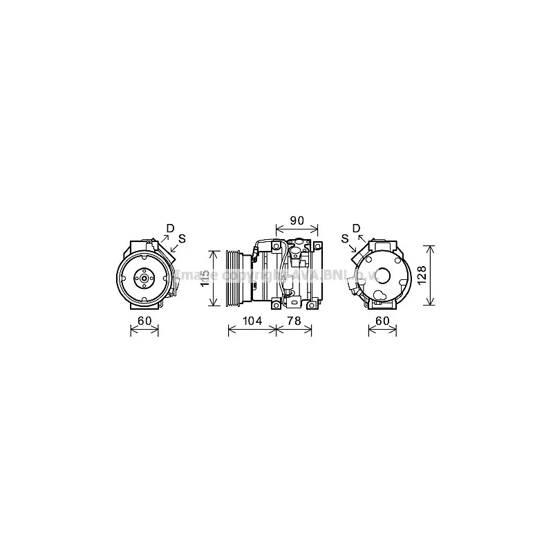 Compresseur, climatisation AVA QUALITY COOLING TOK634