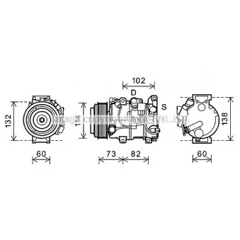 Compresseur, climatisation AVA QUALITY COOLING TOK639