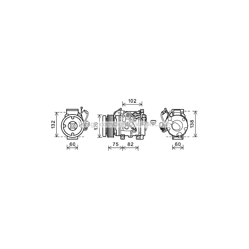 Compresseur, climatisation AVA QUALITY COOLING TOK664