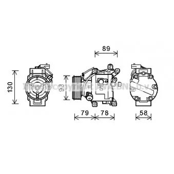 Compresseur, climatisation AVA QUALITY COOLING TOK667