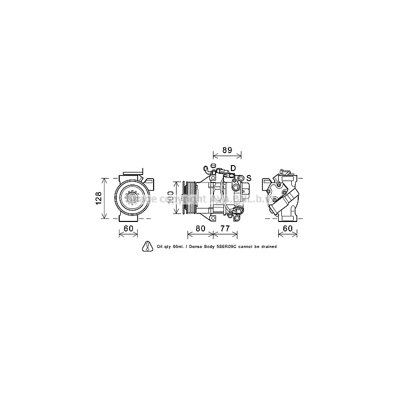 Compresseur, climatisation AVA QUALITY COOLING TOK681