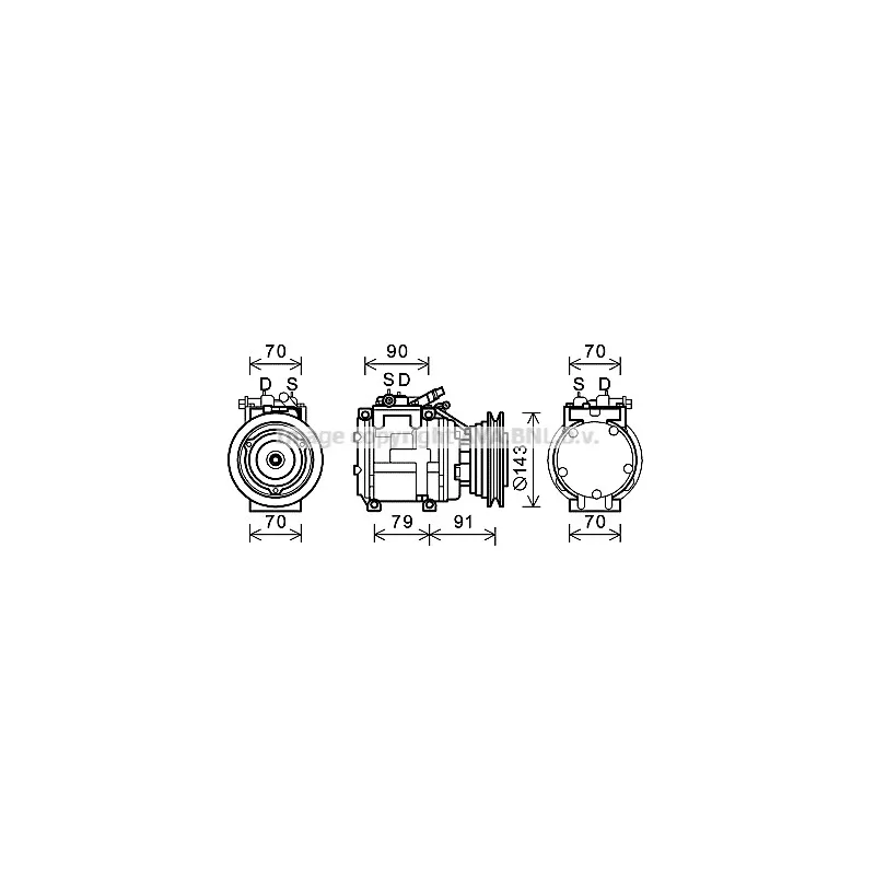 Compresseur, climatisation AVA QUALITY COOLING TOK686