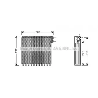 Evaporateur climatisation AVA QUALITY COOLING TOV294