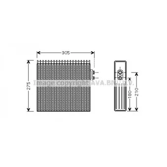 Evaporateur climatisation AVA QUALITY COOLING TOV421